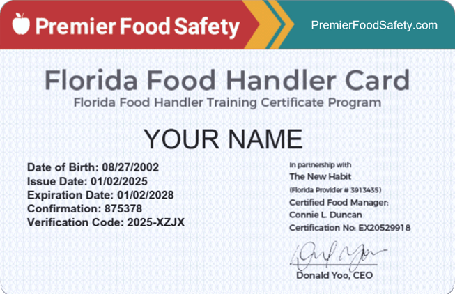 FL Food Handler Card