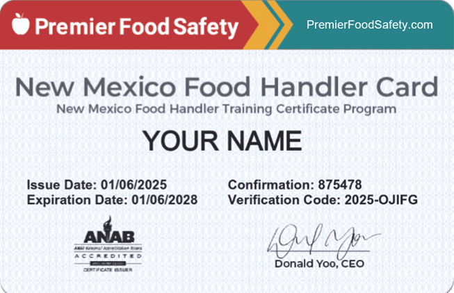 NM Food Handler Card