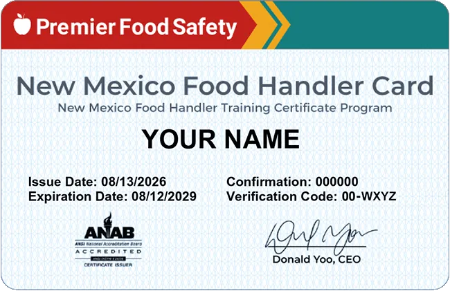 NM Food Handler Card