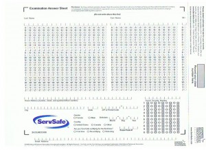 ServSafe® Exam Answer Sheets